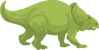 Green Triceratops Clip Art